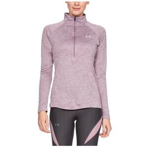 Under Armor Women's Tech Half Zip Jacket Pullover Athletic Purple Burgundy SMALL